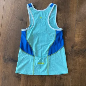 Pearl Izumi Teal and Navy with lime stitching Tank Top size M thumbnail 3
