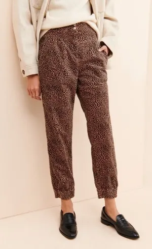 Anthropologie Kalea Cheetah Animal Print High Rise Trouser Joggers Pants XS thumbnail 1