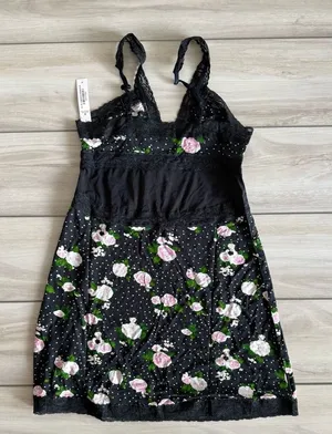 Adore Me Primrose Slip Dress Black Medium NWT IN PACKAGE thumbnail 1