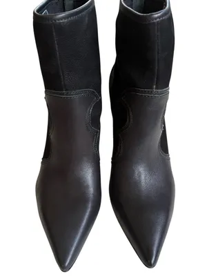 EUC Dolce Vita Leather Noraya Western Heeled Boots Black Size 7.5 thumbnail 3