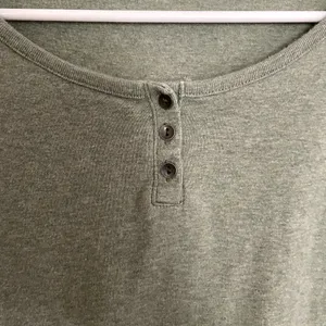 L.L.Bean vintage style cotton 3/4 sleeve crewneck top classic green knit‎ thumbnail 4