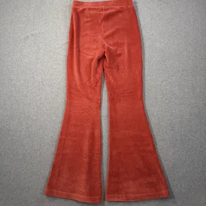 Aerie Corduroy Flare Pants Women's Small Short Burnt Orange Pull On Stretch thumbnail 9