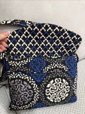 Vera Bradley Hipster Crossbody Canterbury Cobalt Tablet Bag w/Adjustable Strap thumbnail 3