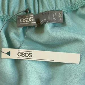 ASOS Mint Aqua Open Back Bow Mini Dress Coquette regency Fit Flare Size NWT 6 thumbnail 6