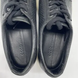 ECCO Womens Size 7 Shoes Black Soft‎ Perforated Leather Low Top Lace Up Sneakers thumbnail 5