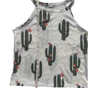 Women’s Cactus Tank Top M Casual Desert Festival Boho Summer Tropical Vacation thumbnail 6