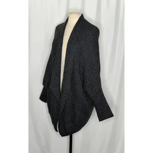 Anthropologie SLEEPING ON SNOW Primula Cocoon Cardigan Charcoal Gray Wool Large thumbnail 5