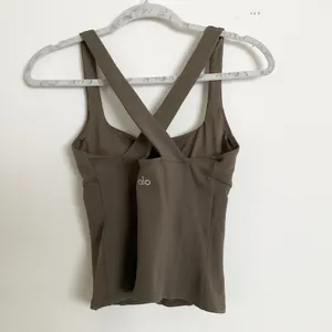 Alo Yoga Airbrush Sparks Fly Corset Tank Olive Tree S thumbnail 4