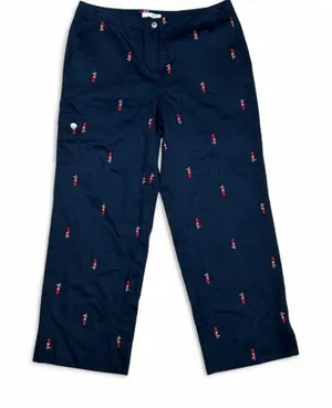 Liz Golf Navy Embroidered Golf Bag Pants thumbnail 1