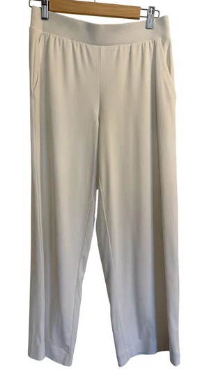 Haven Well Within White Knit Lounge Pants Small Wide Leg Travel Cotton thumbnail 1