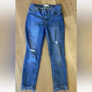 Free People Great Heights Fringe Frayed Hem Denim Skinny Jeans‎ Size 29 Boho thumbnail 7