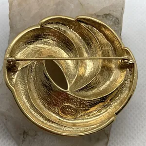 Vintage Lot of 3‎ Gold Tone Pin Brooch Circular Round Napier Interlocking Circle thumbnail 7