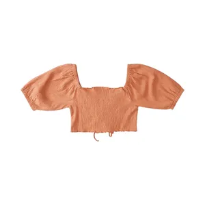 ROXY Flirty Walk Crop Top Size Small S Cinch Cord FEMININE SOFT GIRL ESTHETIC thumbnail 2