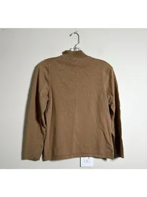 Pendleton Silk Blend Camel Mock Neck Sweater Sz S Lightweight Knit Pullover READ thumbnail 3