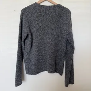 J. Crew Women Chunky Sweater‎ Large Gray Grunge Crewneck Granola Girl Cozy thumbnail 6