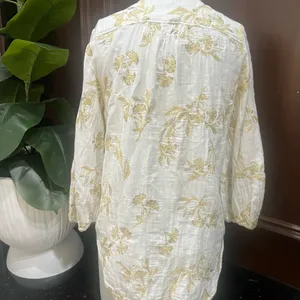Anthropologie Floreat gold embroidered blouse size s thumbnail 3