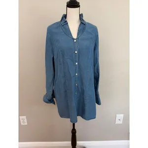 Soft surroundings small ruffle collar dress thumbnail 3