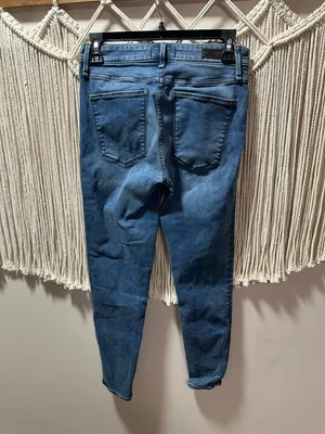 Abercrombie & Fitch Blue High-Rise Skinny Jeans thumbnail 3