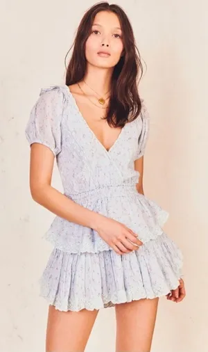 Love shack fancy Carlo combo mini dress xs thumbnail 1