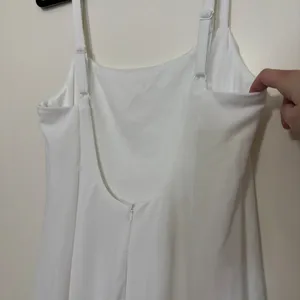 Lulus‎ White Square Neck Fishtail Gown Maxi Dress Adjustable Straps Size L thumbnail 7