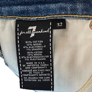 7 For All Mankind High Waist Ankle Skinny Jeans With Silver Shimmer Side Stripe thumbnail 14