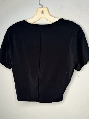 Nike Dri-Fit Black Cropped T-Shirt thumbnail 3