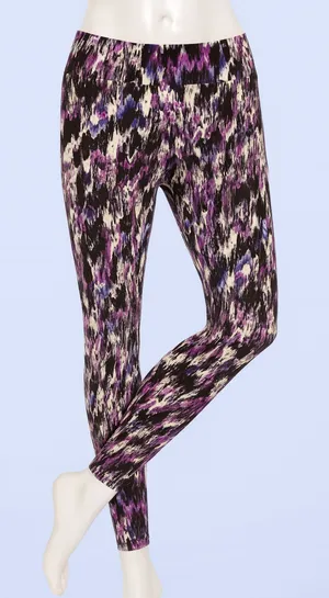 Women’s Abstract Print High-Waisted Leggings thumbnail 1