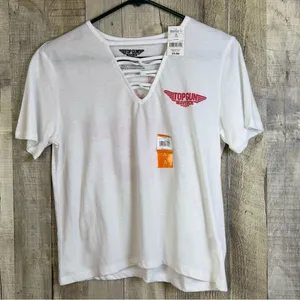 Top Gun Maverick (Paramount Pictures) Fly Girl Short Sleeve White T-Shir… thumbnail 1