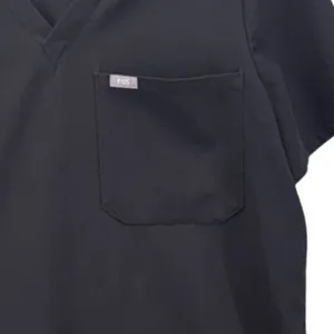Figs Technical Collection Black V-Neck Scrub Top FW1000 Womens Size XL thumbnail 4