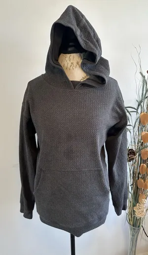 Lululemon All Yours *Bubble‎ Dot* Grey Pullover Hoodie Women's 6 Flaw thumbnail 1