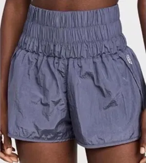 Free People Movement The Way Home Shorts Purple High Rise Smocked Waist XL thumbnail 1