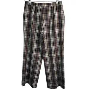 Cara Santana x Apt 9 Plaid Pant High Rise Wide Pants 14 thumbnail 4