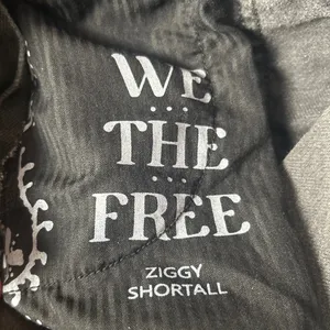 Free The People Ziggy Shortall XS‎ Black Wash Denim Overalls Distressed Grunge thumbnail 7
