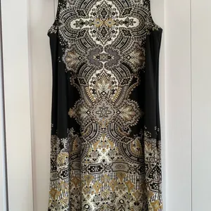 Tiana B Dress Women 8 Black Paisley Sleeveless Shift Cocktail Wedding Guest thumbnail 7