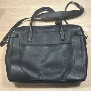 Tumi Stanton Kiran Tote Black Leather Travel Bag thumbnail 7