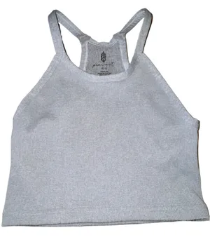 Free People Ribbed Tank Top Grey XL thumbnail 1