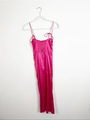 Reformation Marguerite Pink Flambé Dress thumbnail 8