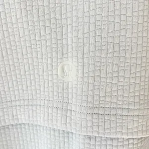 Lululemon Textured Long-Sleeve Polo Shirt Starch Blue White Athleisure Preppy thumbnail 9