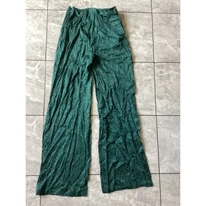 L*Space Harlow Pant Green Leopard Jacquard Wide Leg Viscose Trousers Size 2 NEW thumbnail 9