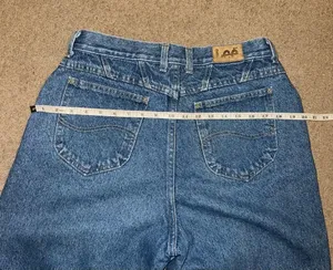 Vintage 80s Lee MR High Waist Denim Mom Jeans Tapered Leg Size 14 waist 30 inch thumbnail 14