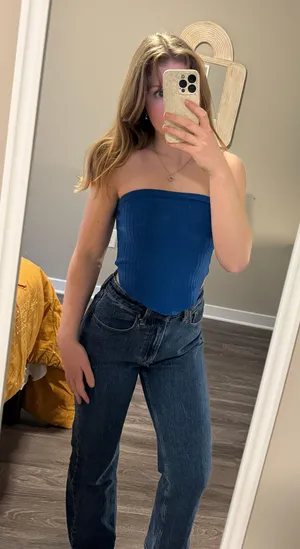 Glassons Blue tube top thumbnail 1