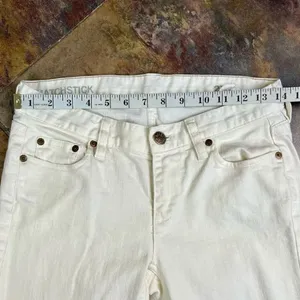 J. Crew Matchstick White Jeans 27S Skinny thumbnail 2