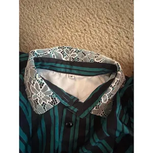 Woman old fashion unique button up top cosplay size medium thumbnail 5