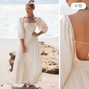 Anthropologie Cream Maxi Dress thumbnail 2