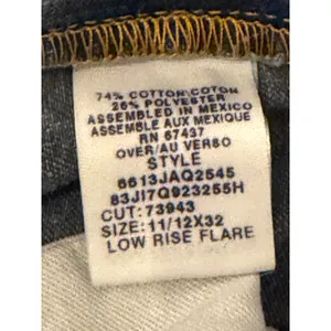 Polo Jeans Co Ralph Lauren Blue Low Rise Flare Jeans‎ Size 12 32x30 Western Y2K thumbnail 4
