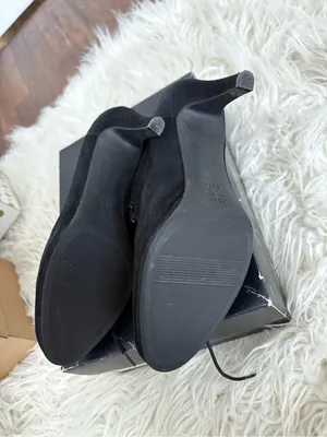 Naturalizer Macie Black Suede Lace-Up Heels Size 10.5 thumbnail 6