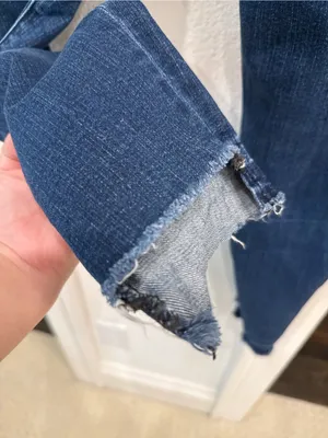 7 For All Mankind b(air) Authentic Ankle Skinny Jeans Size 28 Raw Hem thumbnail 5