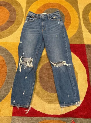 Abercrombie & Fitch Curve Love The Mom High Rise Jeans Size 24 / 00 SHORT Length thumbnail 1
