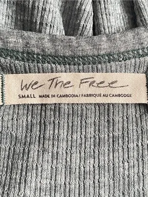 We the Free Henley Top Shirt Textured Green Blue V Neck Free People Women S thumbnail 7