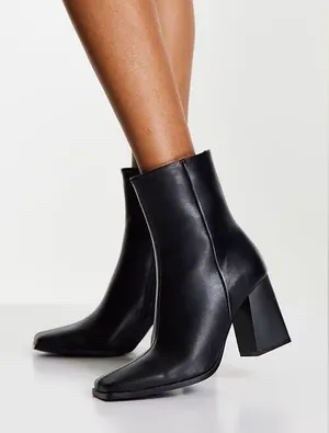 Steve Madden Square Toe Heeled Ankle Boot thumbnail 1